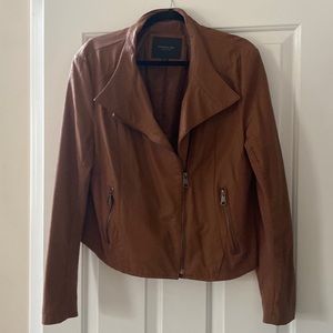 Marc Jacobs Leather Light Brown Jacket Size XL